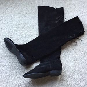 Black Suede over the knee boots
